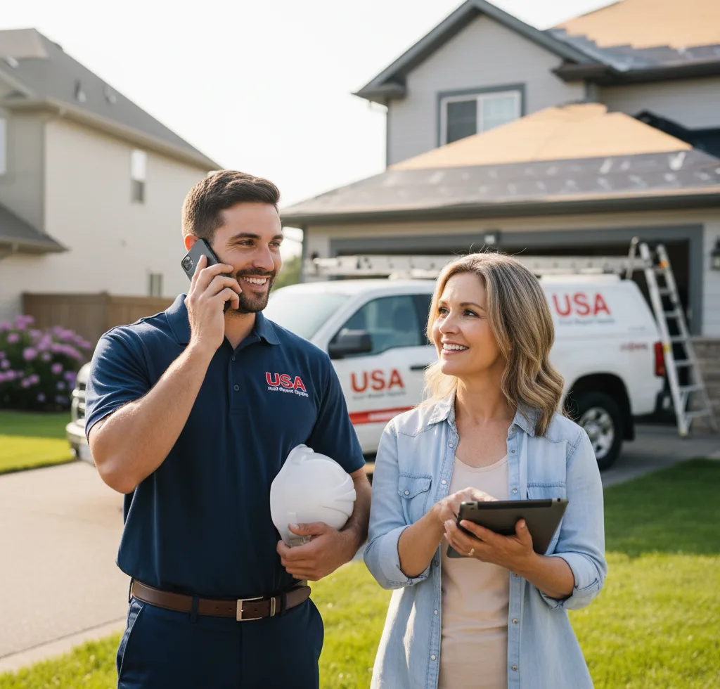 USA Roof Repair Experts customer support in Hermantown